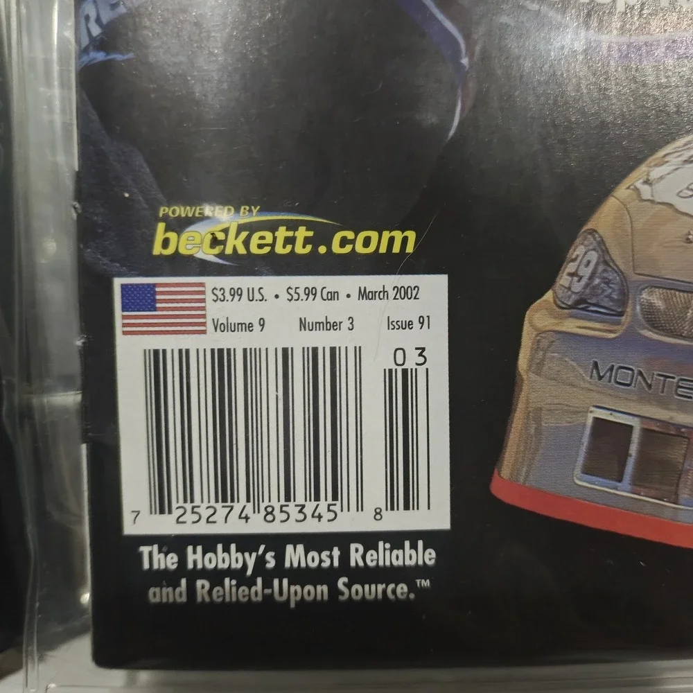 Vintage Beckett Racing Magazine March 2002 Near Mint Protective Sleeved